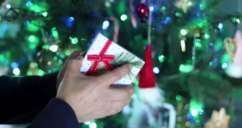 Amazon gift card during the holiday shopping season Stock Footage 228249170