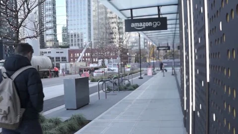 The Amazon go beta storefront Stock Footage 70563891