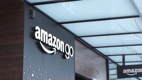 Amazon go beta storefront tilt Stock Footage 70563881