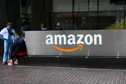 Amazon head office sign Stock Photos