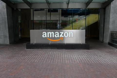 Amazon head office sign Stock Photos