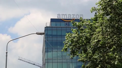 Amazon Headquarters Building Stock Footage