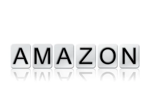 Amazon Isolated Tiled Letters Concept and Theme Stock Illustration