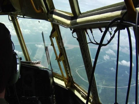 Amazon Jungle Rainforest Seen From a Plane Cockpit Video stock 112937223