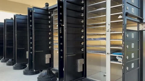 An Amazon Locker which may be used by Amazon customers as a pick up point for ma Stock Footage 237992886