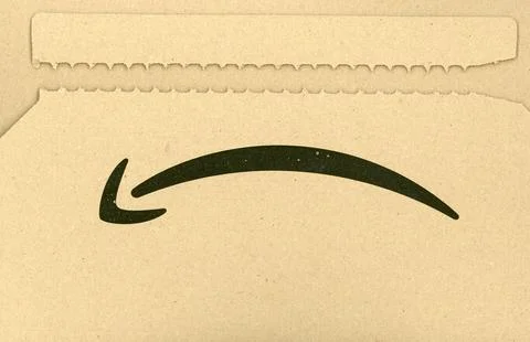 Amazon logo on parcel Stock Photos