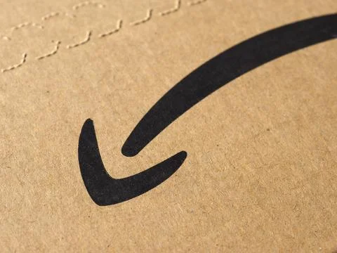 Amazon logo on parcel 库存照片