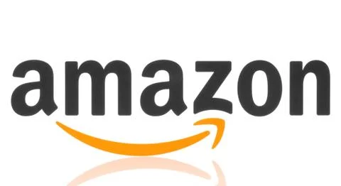 Amazon logotype printed on paper Stock Photos
