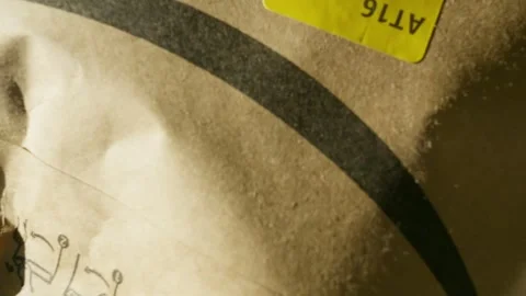 Amazon package envelope closeup from arrow back Stock Footage 332993794