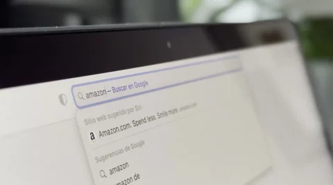 Amazon page in the internet search engine. Stock Footage 256076802