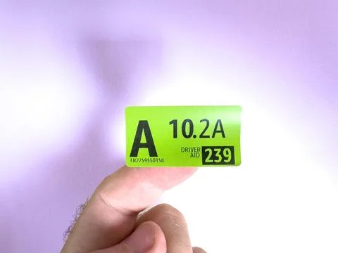 Amazon Parcel Driver Aid Sticker 库存照片
