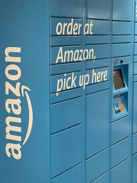 Amazon Parcel Locker kiosk Stock Photos