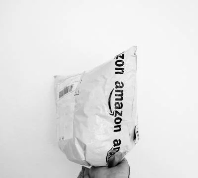 Amazon Parcel plastic bag Foto stock