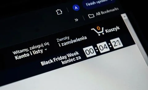 Amazon Poland Countdown to Black Friday Week 스톡 사진