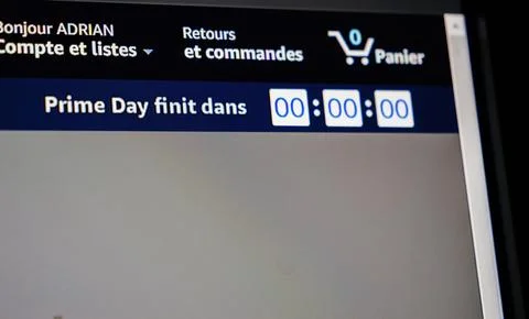 Amazon Prime Day Countdown Timer Ends Stock Photos