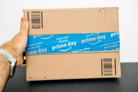 Amazon Prime day special security seal for the sale day Stock Photos
