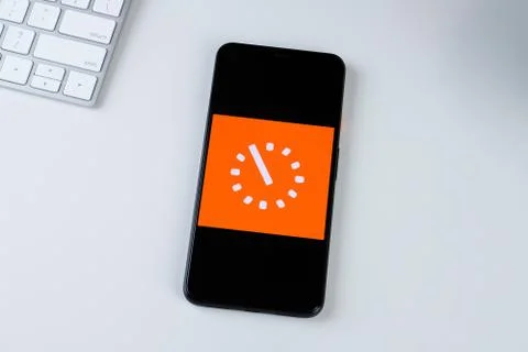 Amazon Prime Now app logo on a smartphone screen Stock Photos