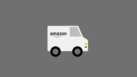Amazon Prime parcel delivery van enters then exits. Stock Footage 169196863