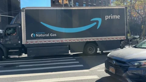 Amazon Prime truck Stock Footage 290021564