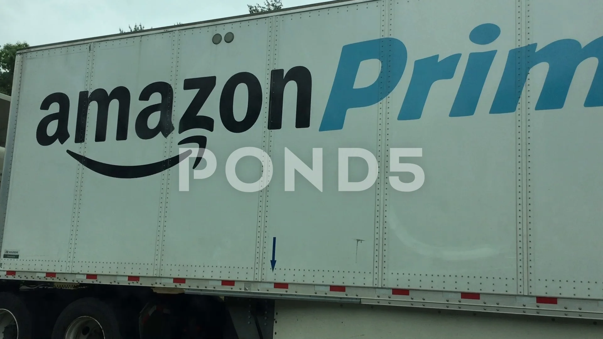 An Amazon Prime Truck Goes Down Highway Stock Video Pond5