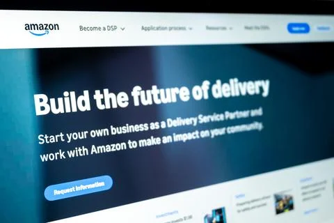 Amazon promoting delivery service partner entrepreneurship Stock Photos