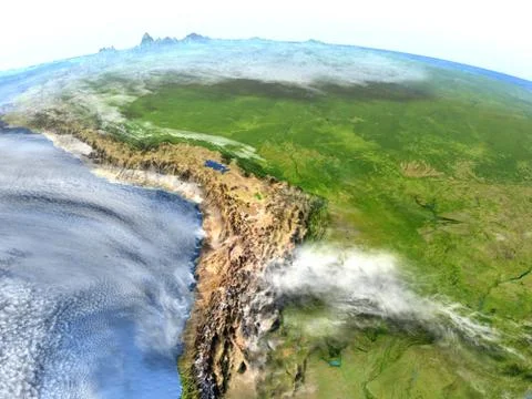 Amazon rainforest on planet Earth Illustrazione stock