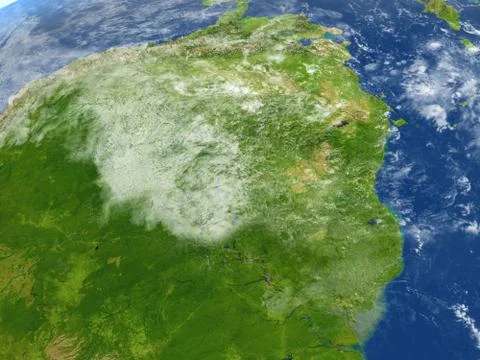 Amazon rainforest on planet Earth Illustrazione stock