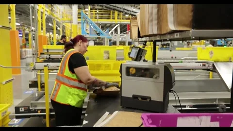 Amazon to report strong second-quarter results as Wall Street backs upbeat outlo 스톡 동영상 314018272