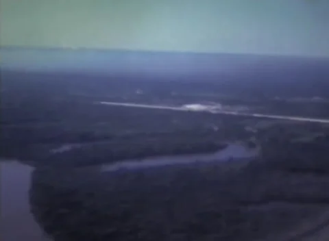 Amazon River aerial view in 1973 Stock Footage 231797645