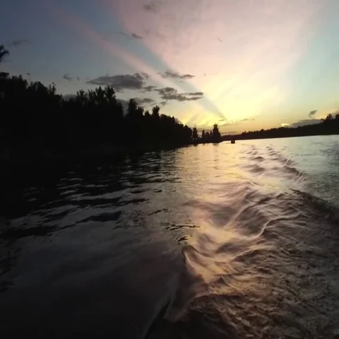 Amazon river boat sunset_28 Video stock 69527910