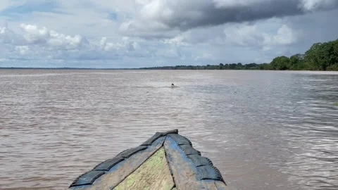 Amazon River boat trip from Iquitos Stock Footage 245928957