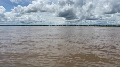 Amazon River boat trip from Iquitos Stock Footage 245929054