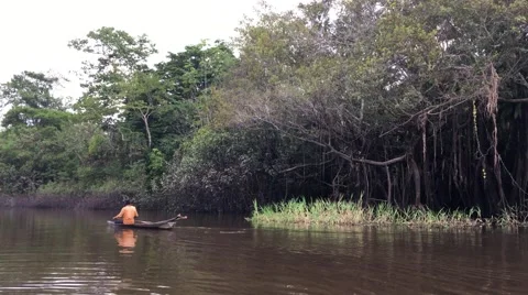 Amazon River Fisherman Video stock 65703655