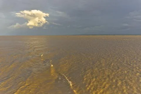 Amazon river, Sunset view, Brazil, South America Stock Photos
