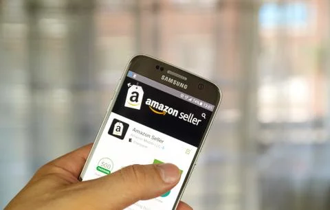 Amazon Seller app Stock Photos