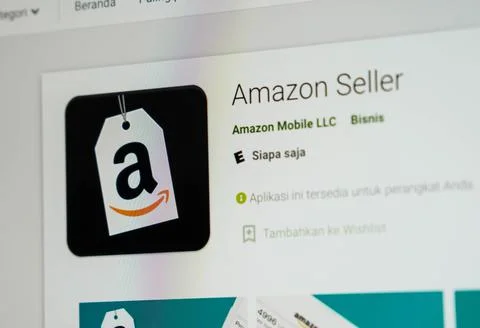 Amazon seller website Stock Photos