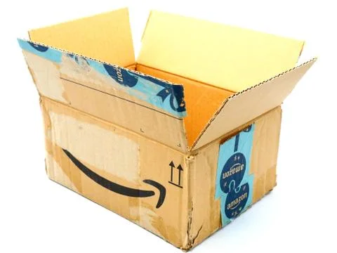 AMAZON Shipping Package Parcel Cardboard Box Foto stock