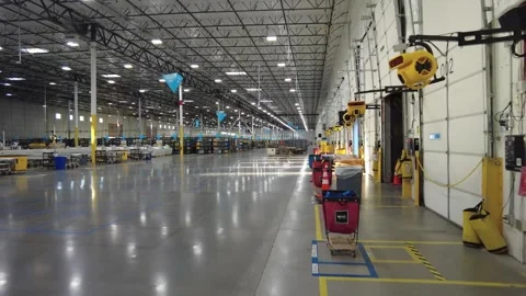 Amazon Sort and Fulfillment Center Stock Footage 253355550