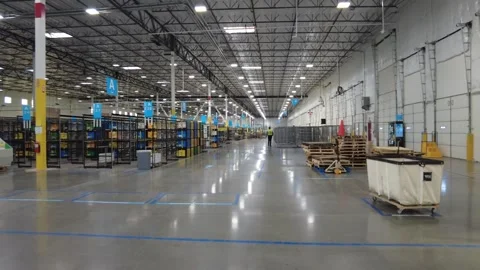 Amazon Sort and Fulfillment Center Stock Footage 253355557