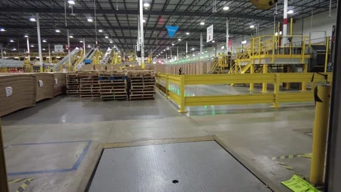 Amazon Sort and Fulfillment Center Stock Footage 253355663