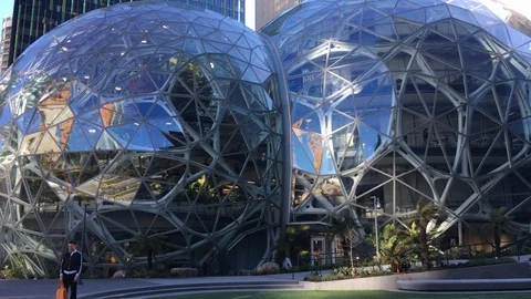 The Amazon Spheres in Seattle Stock Footage 86812154