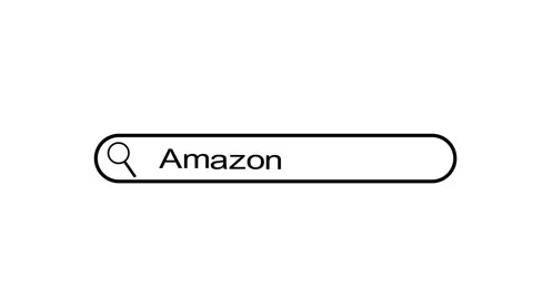 Amazon typed on the google search bar animation. Stock Footage 219317084