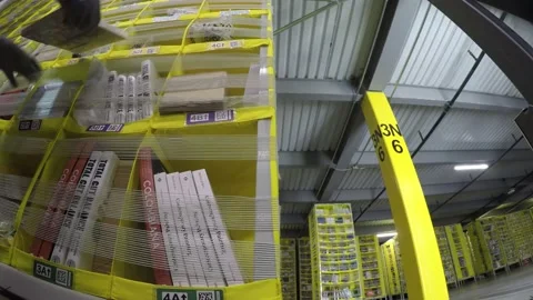 Amazon Warehouse Worker Timelapse 4 Stock Footage 158253010
