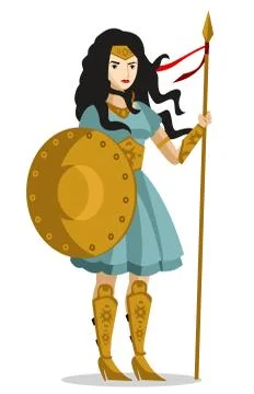 Amazon warrior Stock Illustration
