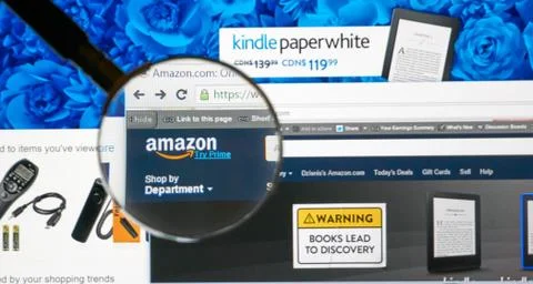 Amazon on the web 库存照片