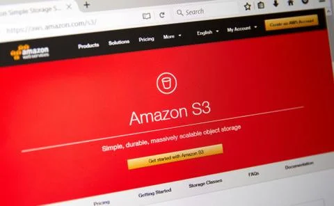 Amazon Web Services homepage Foto stock