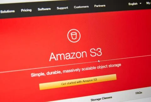 Amazon Web Services homepage Foto stock
