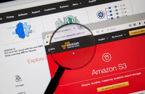 Amazon Web Services homepage Foto stock
