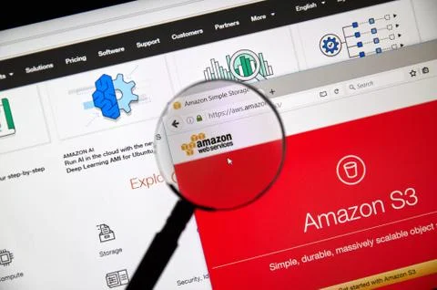 Amazon Web Services homepage Foto stock