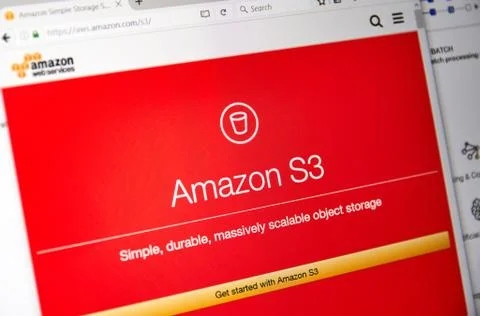 Amazon Web Services homepage Stockfoto's